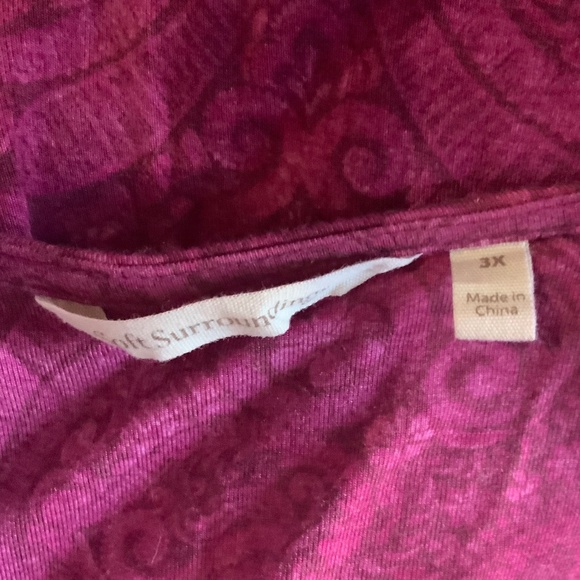 Soft Surroundings Magenta Pink Hyannis Maxi Long Sleeve Dress Size 3X - Picture 9 of 11